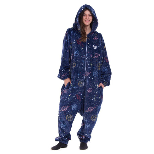 Snuggs Blanket Onesie Dark Blue Space